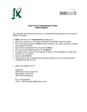 Ohio MVR Record Request Form
