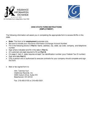 Ohio BMV Record Request Form