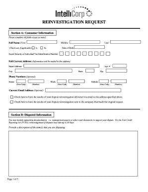 Reinvestigation Request Form