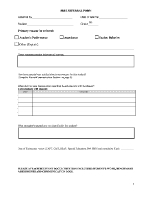 SRBI Referral Form