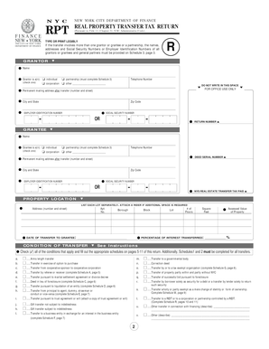 New York City Real Property Transfer Tax Return