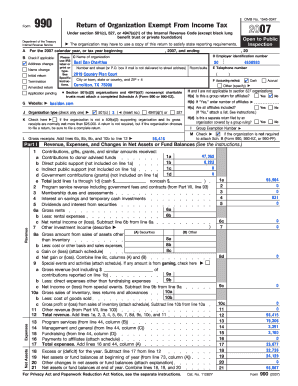 Form 990 Return of Organization Exempt From Income Tax