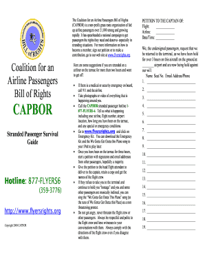 Coalition for an Airline Passengers Bill of Rights Petition
