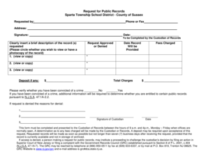 Request for Public Records Form
