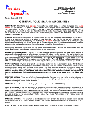 GENERAL POLICIES AND GUIDELINES - Precision