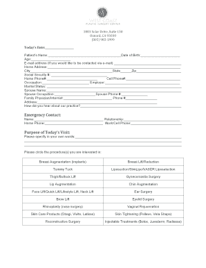 Patient Information Form
