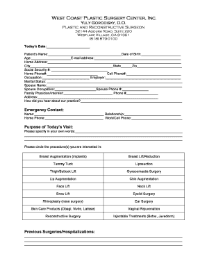 Patient Information Form