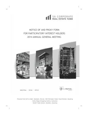 SA Corporate Real Estate Fund Annual General Meeting Proxy Form