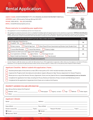 Rental Application Form