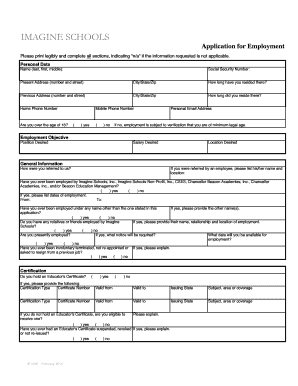 Imagine Schools Application for Employment