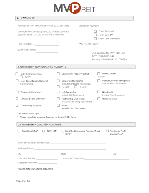 MVP REIT Inc Subscription Agreement