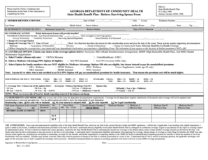 Georgia State Health Benefit Plan Retiree Form