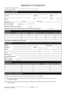 Employment Application Form