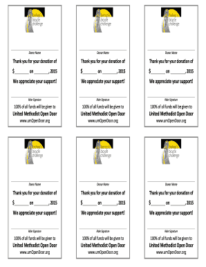 Donation Receipt Form
