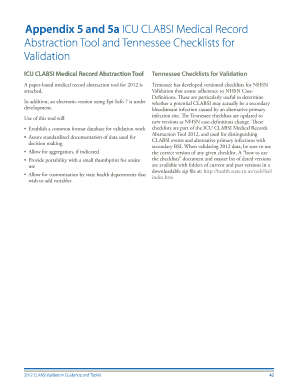 ICU CLABSI Medical Record Abstraction Tool