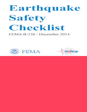 Earthquake Safety Checklist
