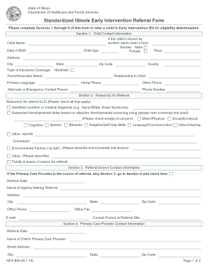 Illinois Early Intervention Referral Form
