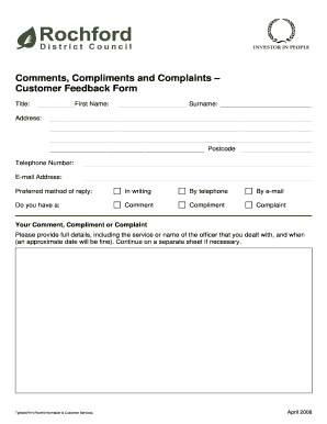 Customer Feedback Form