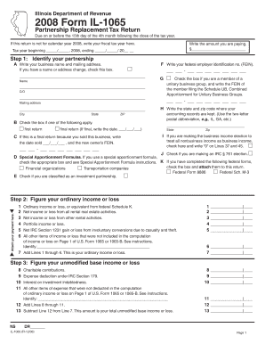 Illinois Partnership Replacement Tax Return
