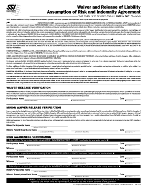 Waiver and Release of Liability for Scuba Diving