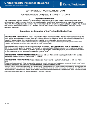 2014 Provider Notification Form