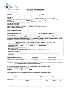 Patient Registration Form