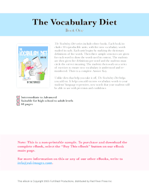 Vocabulary Diet Workbook