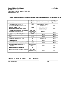 Lab Order Form