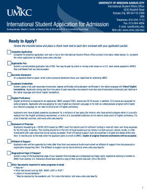 International Student Application for Admission