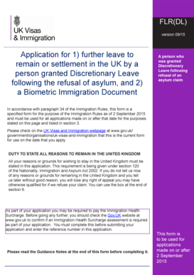 FLR(DL) Application Form