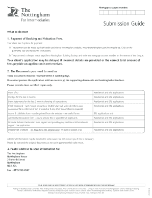 Nottingham Mortgage Application Declaration