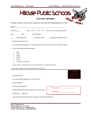 School Enrollment Form