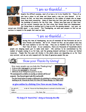 St. Vincent de Paul Donation Form