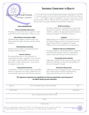 Hospice Quality Commitment Pledge
