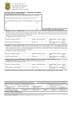 Formulario de Declaración de Financiamiento de Puerto Rico