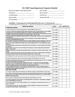 Equal Opportunity Programs Checklist