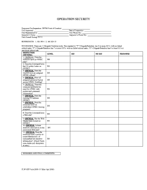 OPSEC Inspection Form
