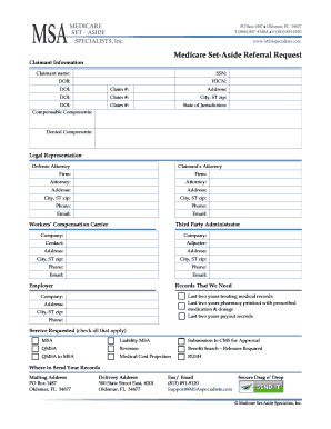 Medicare Set-Aside Referral Request Form