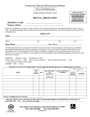 Rental Application Form