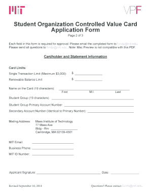 Minutes of meeting sample email - Student Organization Controlled Value Card Application Form