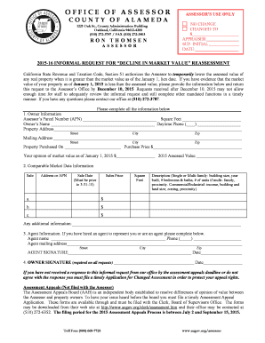 California Decline in Market Value Reassessment Form