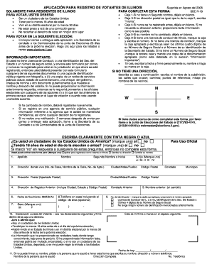 APLICACIÓN PARA REGISTRO DE VOTANTES DE ILLINOIS
