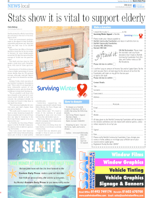 Surviving Winter Appeal Donation Form