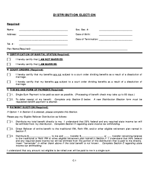 Termination Distribution Forms - KravitzInc.com