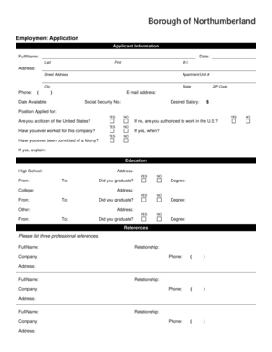 Pennsylvania State Work-Study Application