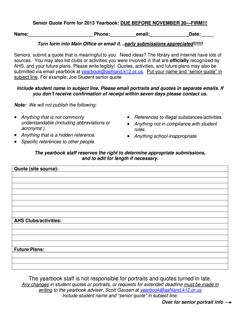 senior quote generator Preview on Page 1