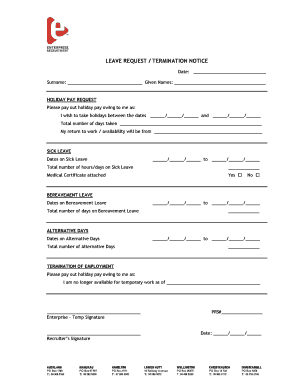 Leave Request Termination Notice