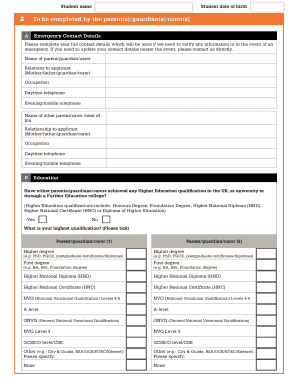 Bournemouth University Summer Break Parent Form