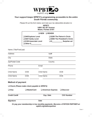 WPBT2 Donation Form