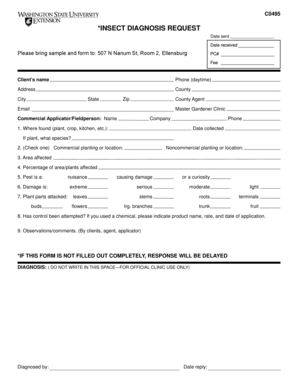 Insect Diagnosis Request Form